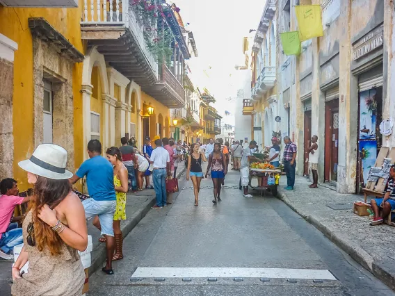 A busy street in Latin America.