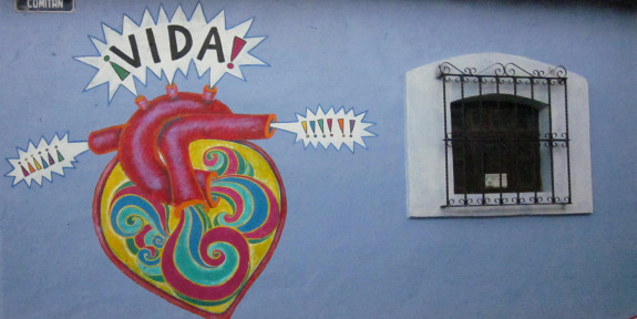 Wall art of a heart
