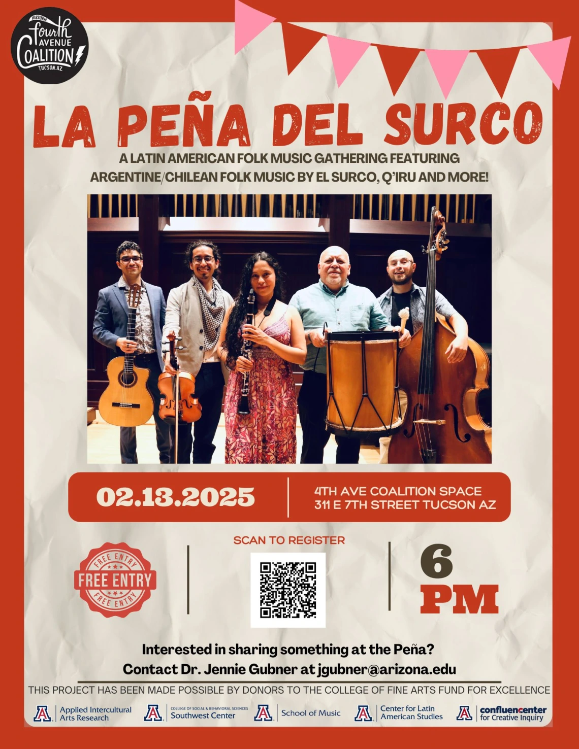 La Peña del SurCo: A Latin American Folk Music Gathering featuring El SurCo & Community Artists