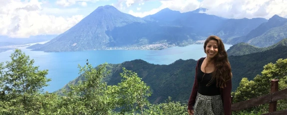 LAS student visiting Lago Atilan in Guatemala