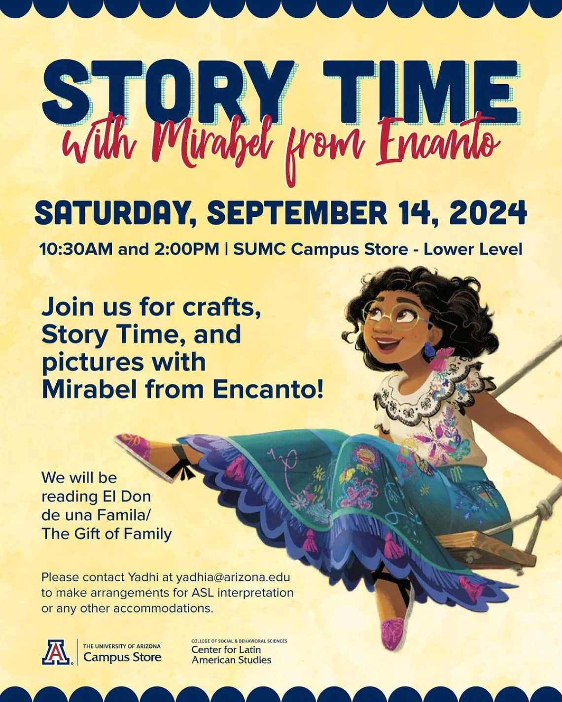 Story time, Mirabel from encanto flyer